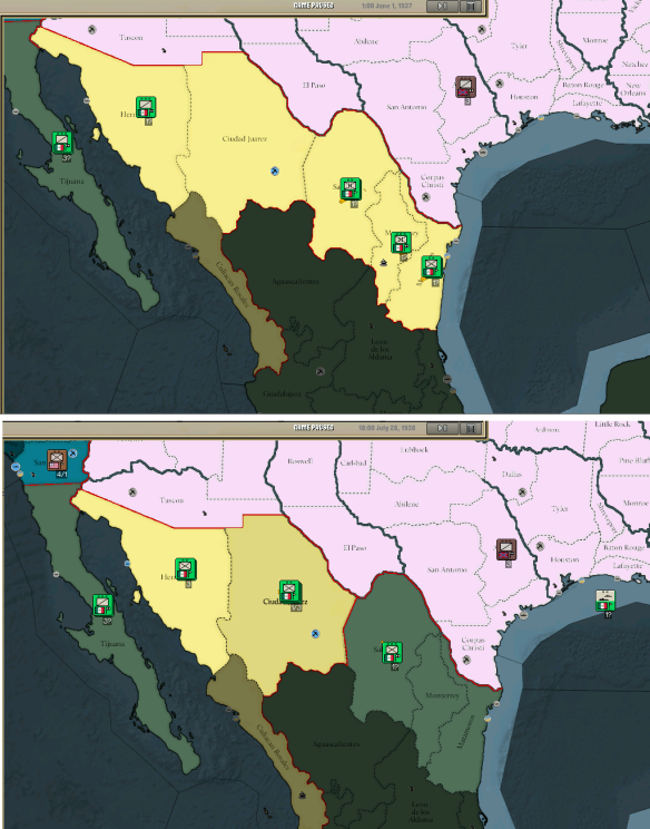 La situation au Mexique au début de l'insurrection et à l'été 1938